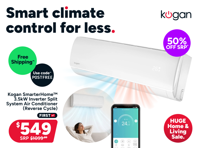 Kogan SmarterHome™ 3.5kW Inverter Split System Air Conditioner (Reverse Cycle)