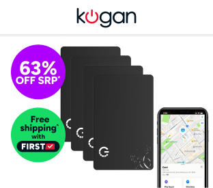Kogan 2-in-1 Ultra Slim Wallet Tracker Smart Tag for Apple Find My and Google's Find Hub (4 Pack) Product Image