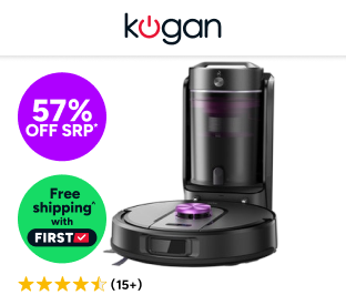 Kogan SmarterHome™ LX17 Robot Vacuum Cleaner and Mop with Bagless Auto-Empty Dock Product Image
