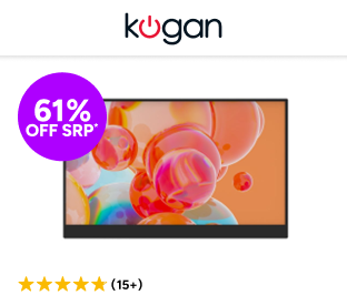 Kogan XPRESSO 15.6" Full HD IPS USB-C Portable Monitor Product Image