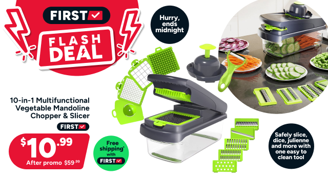 10-in-1 Multifunctional Vegetable Mandoline Chopper & Slicer