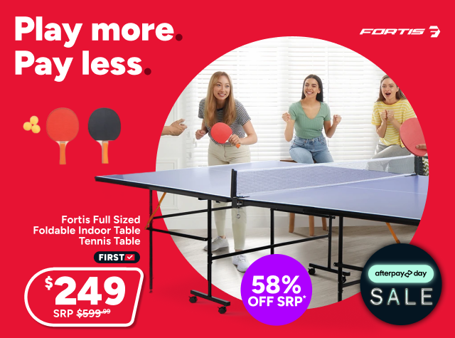 Fortis Full Sized Foldable Indoor Table Tennis Table with Accessories