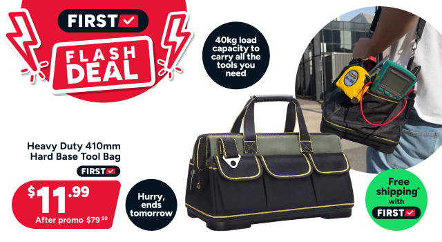 Heavy Duty 410mm Hard Base Tool Bag