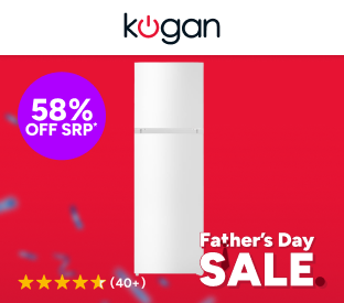 Kogan 197L Top Mount Fridge (White) Product Image