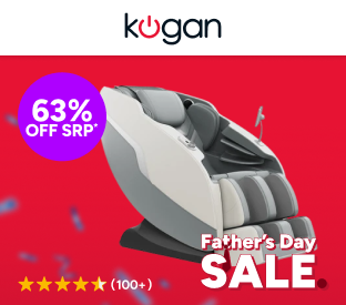 Kogan TheraSoothe Zero-Gravity Massage Recliner Chair (Grey) Product Image