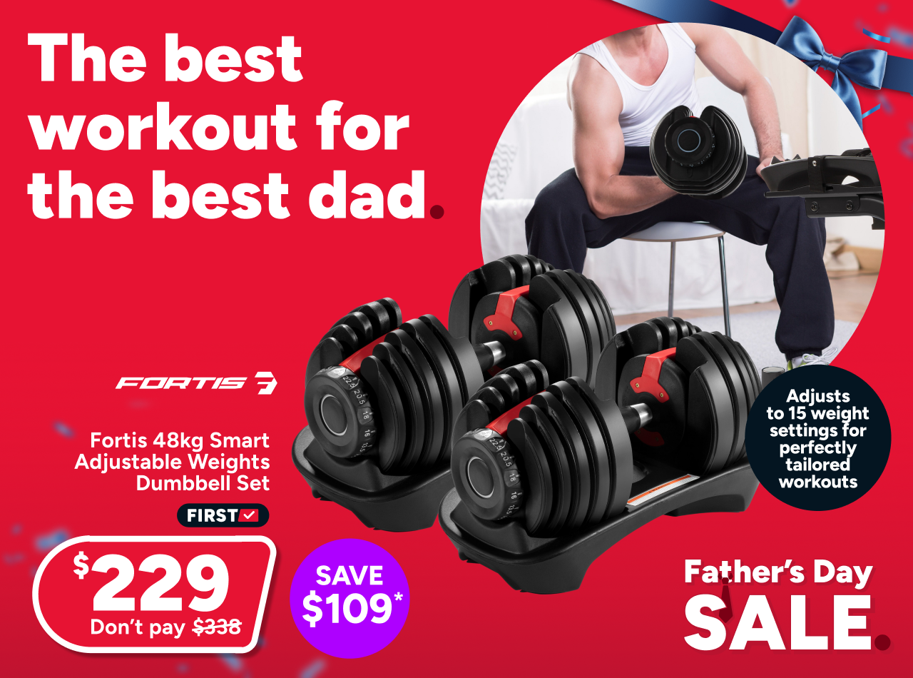 Fortis 48kg Smart Adjustable Weights Dumbbell Set