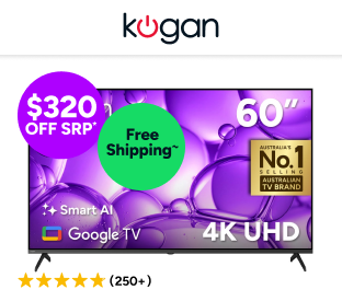 Kogan 60" LED 4K Smart AI Google TV Product Image