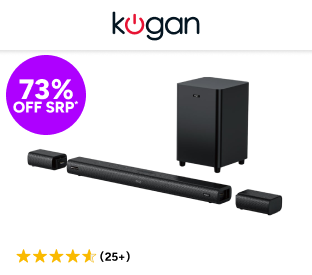 Kogan 7.1.4 Channel Dolby Atmos Soundbar with Detachable Surround Speakers Product Image