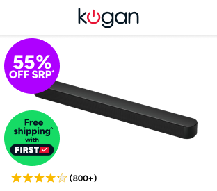 Kogan 2.1 Channel 110W Dolby Soundbar with Built-in Subwoofer Product Image