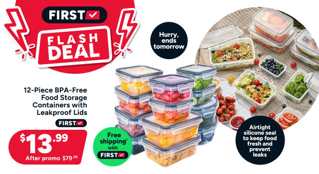 12-Piece BPA-Free Food Storage Containers with Leakproof Lids