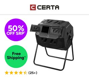 Certa 160L Outdoor Tumbling Compost Bin Product Image