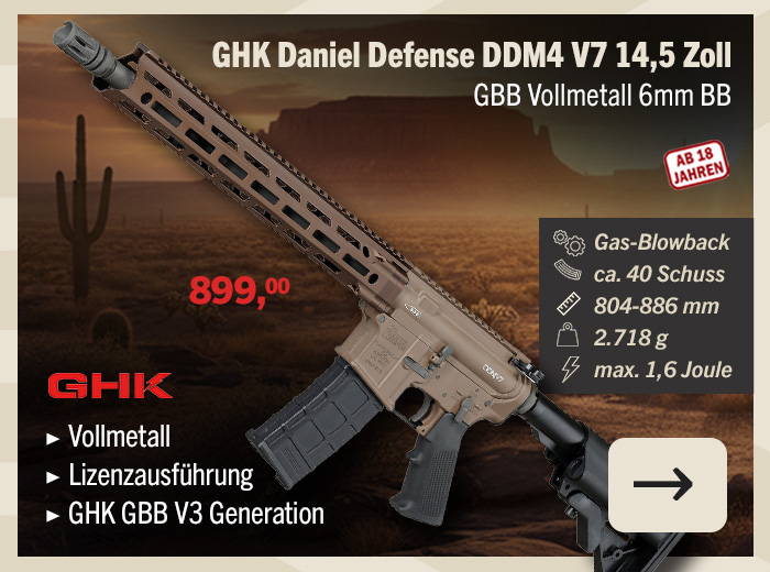 Linkgrafik zu Artikel GHK Daniel Defense DDM4 V7 GBB 6mm BB