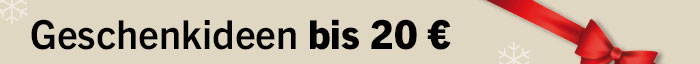Linkgrafik zur Themenwelt Geschenkideen bis 20 Euro