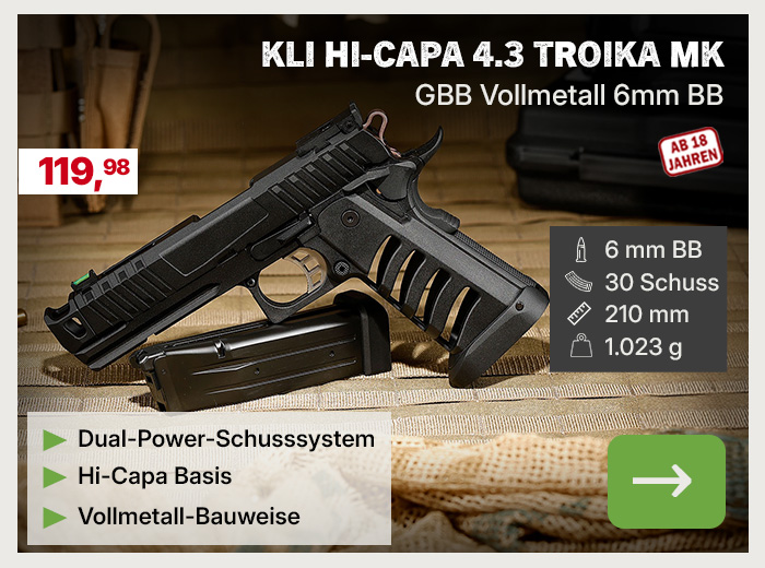 Linkgrafik zu Artikel KLI Hi-Capa 4.3 Troika MK GBB 6mm BB