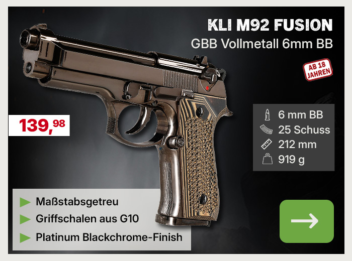 Linkgrafik zu Artikel KLI M92 Fusion GBB 6mm BB