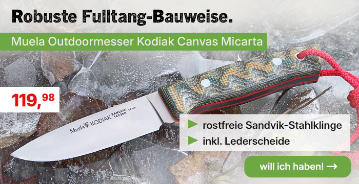 Linkgrafik zu Produkt Muela Outdoormesser Kodiak Canvas Micarta