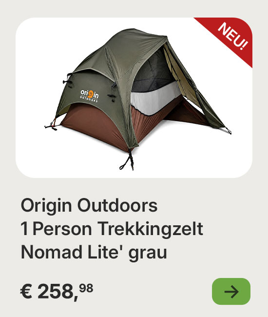 Origin Outdoors 1-Person-Trekkingzelt Nomad Lite grau