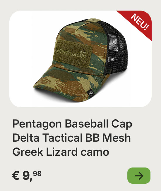 Pentagon Baseball Cap Delta Tactical BB Mesh Greek Lizard Camo
