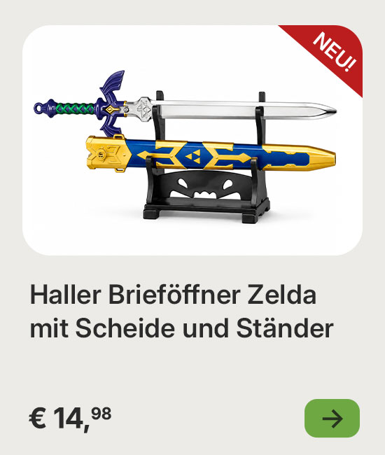 Haller Brieföffner Zelda mit Scheide und Ständer