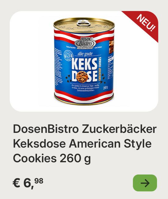 DosenBistro Zuckerbäcker Keksdose American Style Cookies 260 g