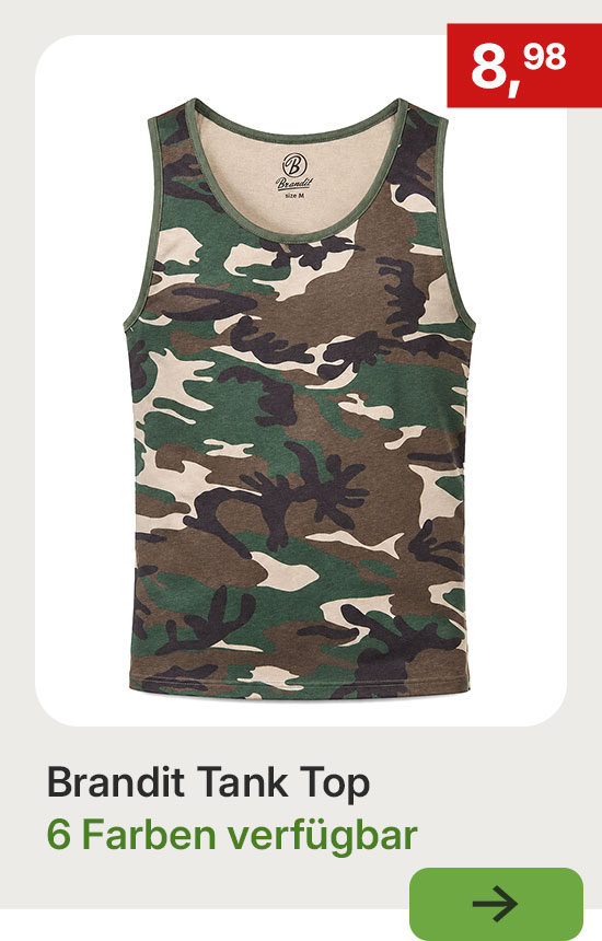 Brandit Tank Top in Woodland-Tarn, 6 Farben verfügbar