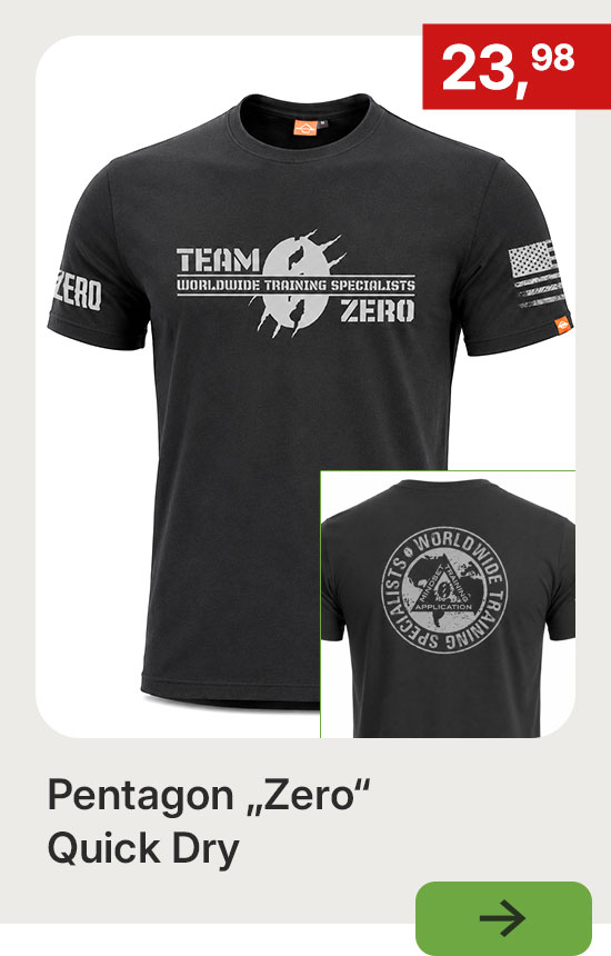Pentagon T-Shirt Zero Quick Dry in Schwarz