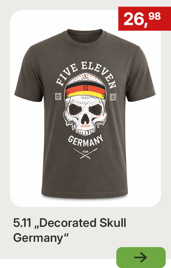 5.11 T-Shirt Decorated Skull Germany in Oliv
