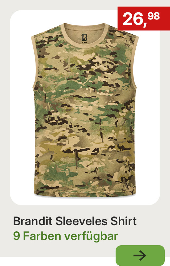 Brandit Sleeveless Shirt in Tarnmuster, 9 Farben verfügbar
