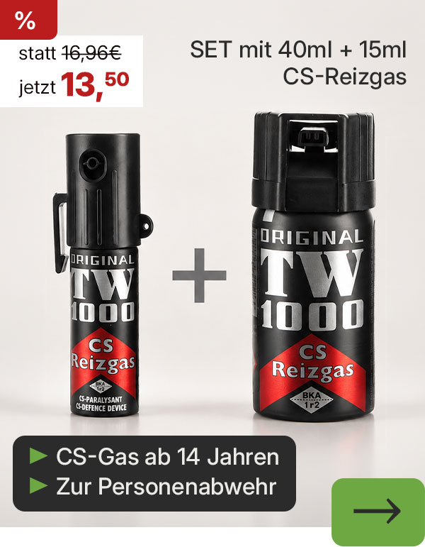 Partnerset TW1000 CS-Gas Breitstrahl, 40 ml + 15 ml