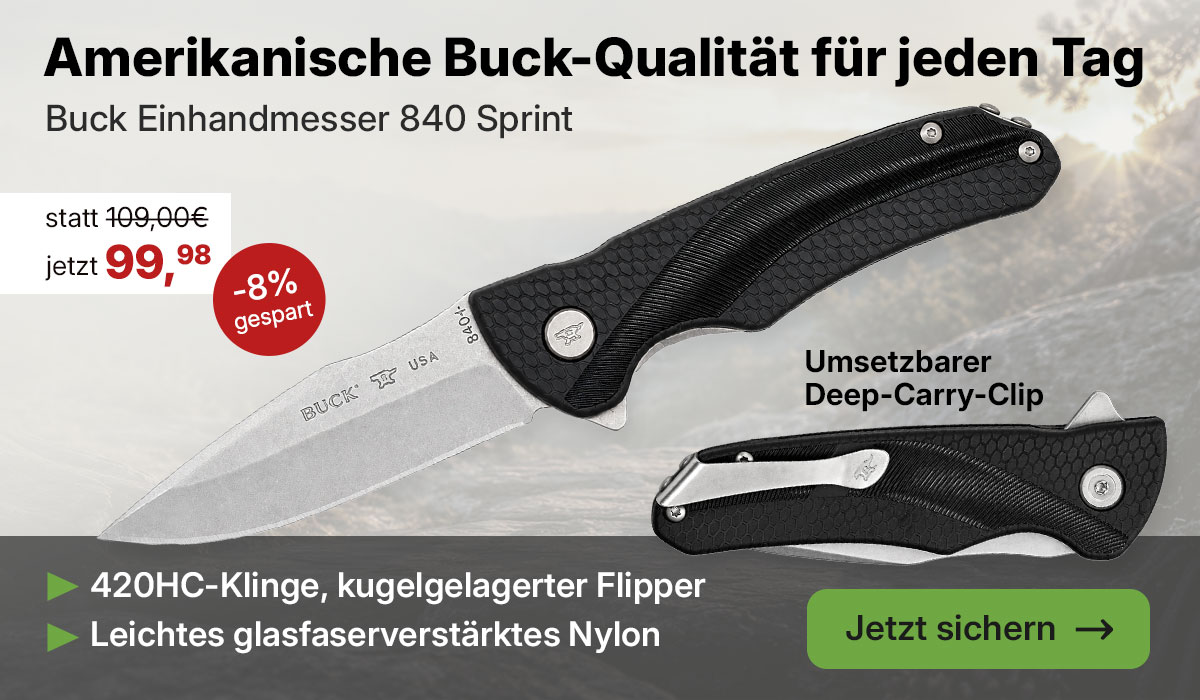 Buck 840 Sprint mit kugelgelagertem Flipper und 420 HC