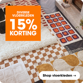 Diverse vloerkleden 15% korting 