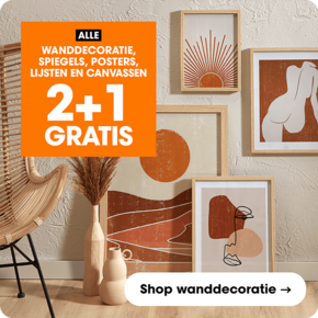 Alle wanddecoratie, spiegels, posters, lijsten en canvassen 2+1 gratis