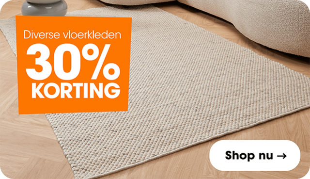 Diverse vloerkleden 30% korting 