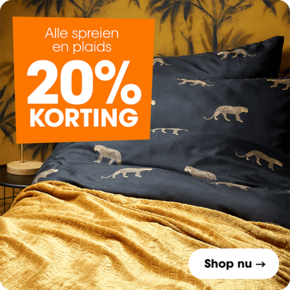 Alle spreien en plaids 20% korting