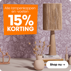 Alle lampenkappen 15% korting