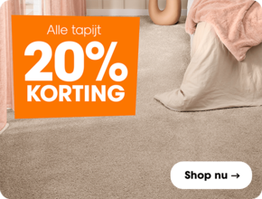 Alle tapijt 20% korting