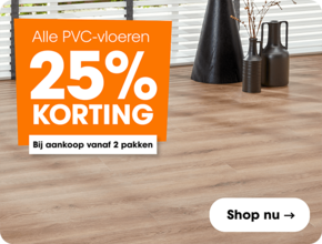 Alle PVC 20% korting vanaf 2 pakken