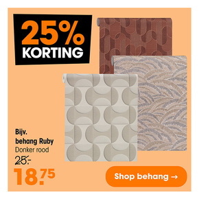 Alle behang 25% korting