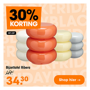 Bijzettafel Ribera VAN €49 /VOOR € 34,30 (30% korting) Op=Op