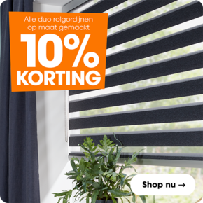 Alle duo-rolgordijnen op maat gemaakt 10% korting