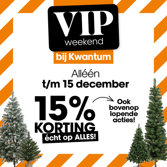 Ontvang 15% korting op ALLES!