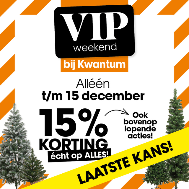 Ontvang 15% korting op ALLES!