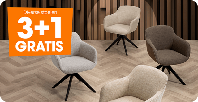 Diverse stoelen 3+1 gratis