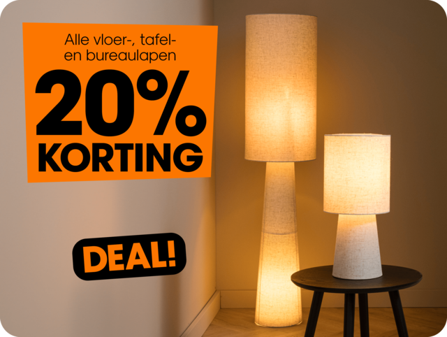 Alle vloer-, tafel- en bureaulapen 20% korting