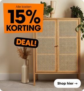 Alle kasten 15% korting