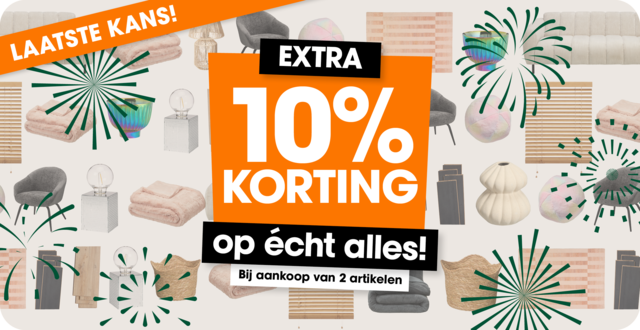 10% extra korting vanaf 2 artikelen