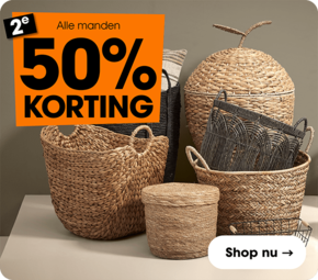 Alle manden 2e 50% korting