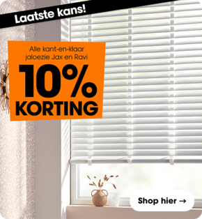 Laatste kans! Kant-en-klaar jaloezie Jax en Ravi 10% korting