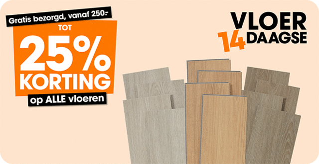 Tot 25% korting op alle vloeren | Vloerdeals 24 februari t/m 2 maart