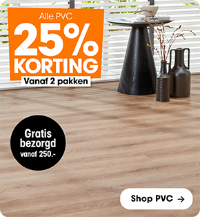 Alle PVC 20% korting + gratis bezorgd vanaf € 250,-